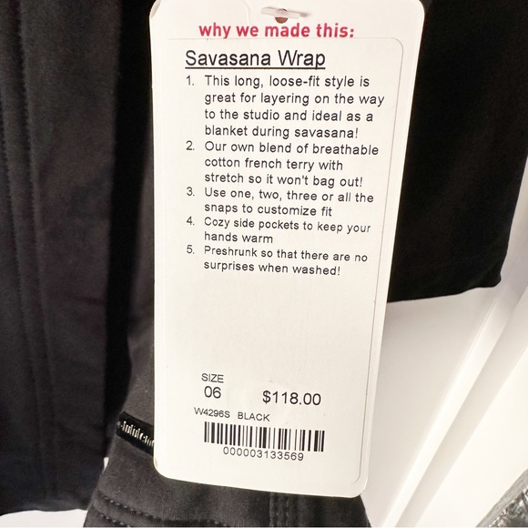 LULULEMON black Savasana wrap - Picture 4 of 5